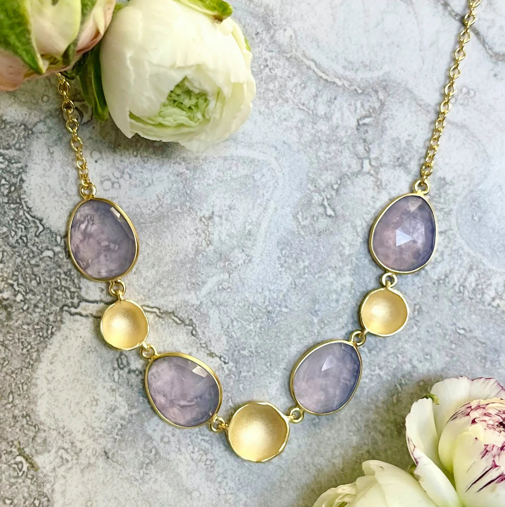Stepping Stone Dishy Quartz Necklace