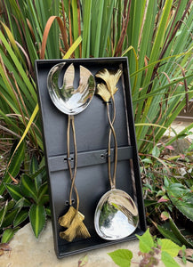 Michael Aram Golden Ginkgo Serving Set