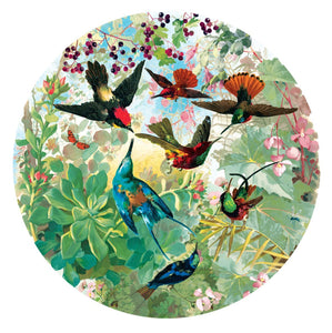 Hummingbirds 500 Piece Round Puzzle