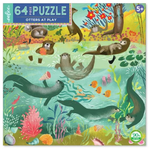 Otters at Play 64 Piece Puzzle