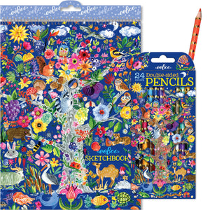 Tree of Life Sketchbook & Double Sided Pencil Set