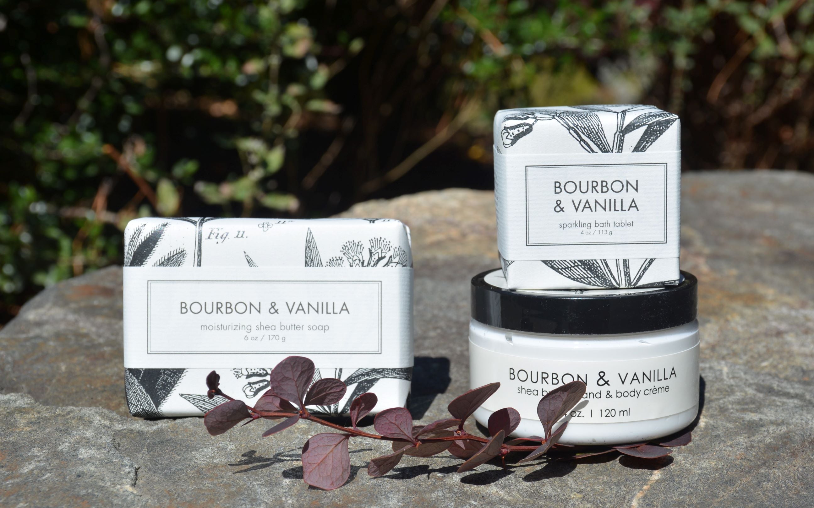 Bourbon & Vanilla Botanical Bath & Body Set
