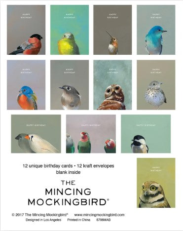 Birthday Birds Boxed Card Set of 12