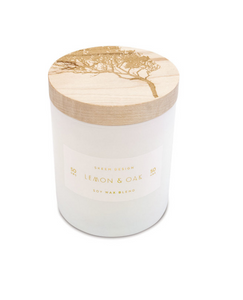 Lemon & Oak Print Block Candle