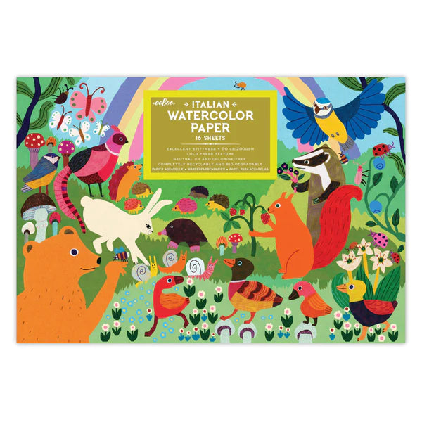 Woodland Rainbow Watercolor Pad &Mushrooms Watercolor Tin